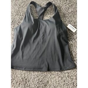 Old Navy Active Racerback Tank Top Built-In Shelf Bra Black 723215-01-1 Womans M